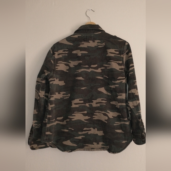 Grunge 90s 60's Vintage Retro Feel Camouflage Jacket Size Medium - Picture 4 of 5